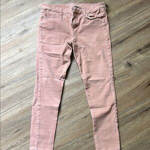 American Eagle Outfitters Blush Pink Super Stretch Jeggings Size 14 Long